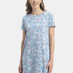 Jockey Printed Micro Modal Cotton Ruffled Hem Styled Sleep Dress-RX25-image-94
