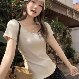 LULU & SKY Scoop Neck Slim Fit T-shirt-image-42