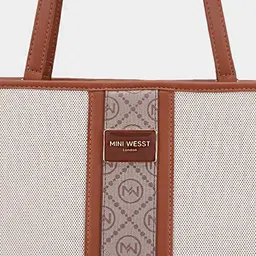 MINI WESST Printed PU Structured Tote Bag image 3
