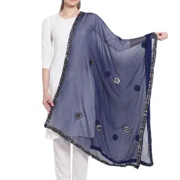 Karthav Fashion Ethnic Motifs Embroidered Dupatta with Gotta Patti-picture-13