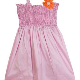 SILK SPARROW Girl's Blooming Flowers Smoking Style Sleeveless Fit & Flare Dress-image-15