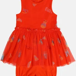 MINI KLUB Girls Printed Conversational Fit & Flare Dress-picture-34