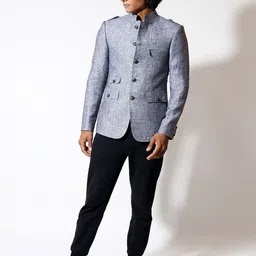 VIVEK KARUNAKARAN Slim-Fit Single Breasted Blazer-image-78