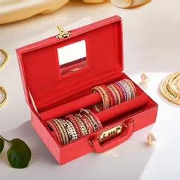 Kuber Industries Red Set of 1 Regular Jewellery Organiser Organisers-41