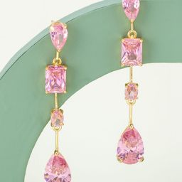 Kushal's Fashion Jewellery Gold-Plated Zircon Studded Party Classic Drop Earrings-image-31