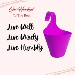 go hooked Hook Railing Planter Hanging Pots for Plant image 2