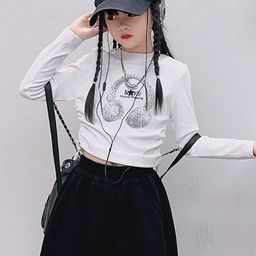 LULU & SKY Girls Floral Hooded Extended Sleeves Monochrome Pockets T-shirt-image-36