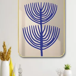 Livin'luxe White & Blue Abstract Canvas Wall Paintings-image-47