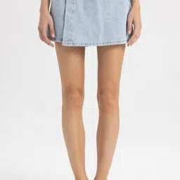 DeFacto Women Pure Cotton Denim Shorts-image-20