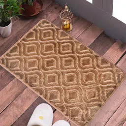 FABINALIV Beige & Brown AntiSlip Textured Doormats-image-2