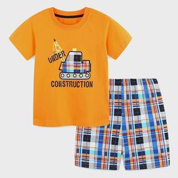 LULU & SKY Boys Geometric Printed Pure Cotton Night suit-image-42