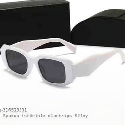 Arzonai Unisex Black Lens & White Rectangle Sunglasses With UV Protected Lens-picture-32