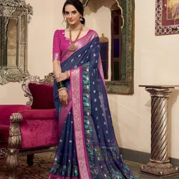LOOKNBOOK ART Floral Woven Design Patola Saree-29