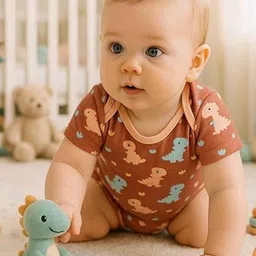 Adhigams Kids Printed Cotton Romper-38