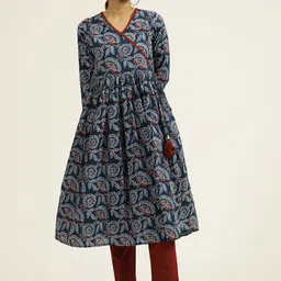 Jaipur Kurti Ethnic Printed Cotton Gathered Kurta-picture-26