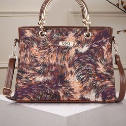 QNS Checked Printed Tote Bag-1
