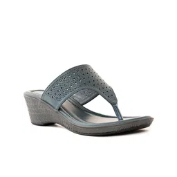 Khadims Wedge Sandals with Laser Cuts-19