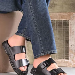 AfroJack Men Leather Comfort Sandals-image-95
