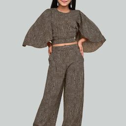 ORIEX THE ORIGINAL FASHION Girls Printed Top with Trousers-picture-4