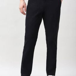 Peter England Casuals Men Tapered Fit Mid-Rise Trousers-picture-41