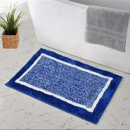 MAA HOME CONCEPT Blue & White Self-Designed Anti Skid Doormats-37