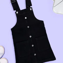 KiddoPanti Girls Denim Dungaree Skirt-picture-13
