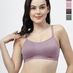 SHYAM SONS FLAIR Women Pack Of 4 Solid Full Coverage Non-Wired Bra-picture-19
