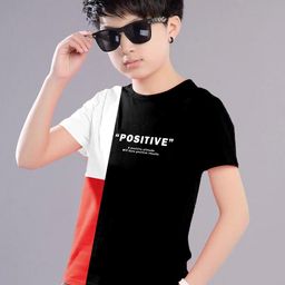 Dagcros Boys Colourblocked Pure Cotton T-shirt-image-56