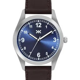 Killer Men Brass Dial & Leather Straps Analogue Watch KLMO71A-53