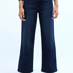 Flying Machine Women Wide Leg High-Rise Light Fade Stretchable Jeans-image-76