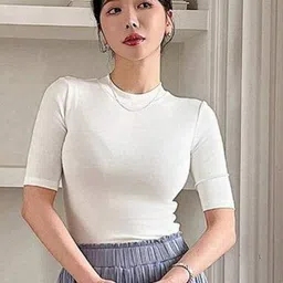 Istyle Can Women Round Neck Fitted Top-image-77