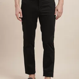 Turtle Men Relaxed Skinny Fit Chinos Trousers-image-86