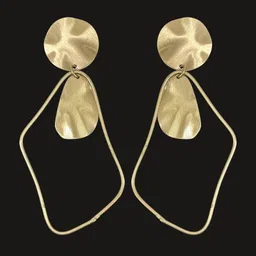 BDIVA Gold-Plated Contemporary Drop Earrings image 4