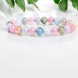 VIBESLE Unisex Morganite Beaded Bracelet-image-49