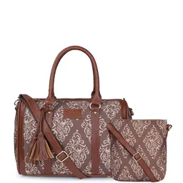 THE CLOWNFISH Textured Structured Handheld Bag with Tasselled image 1