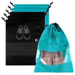 Kuber Industries Black and Green 6 Pieces Printed Shoe Cover Bags-image-14