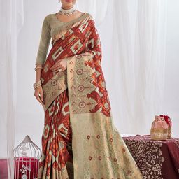Areca Designer Ethnic Motifs Pure Silk Designer Banarasi Saree-image-65