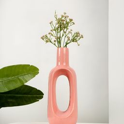Myntra Elegant Homes Pink Ceramic StonewareGlossy Vase-image-38