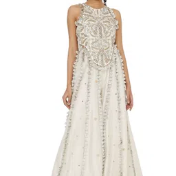 Payal Singhal Embroidered GeorgetteTop & Palazzo-image-88