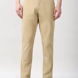 Peter England Casuals Men Mid-Rise Pure Cotton Tapered Fit Trousers-picture-43