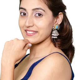 Shining Jewel - By Shivansh Contemporary Jhumkas Earrings-image-45