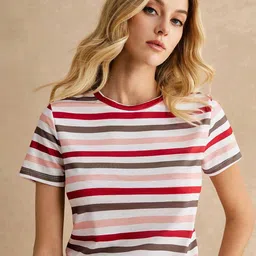 TOOCHKI Women Striped Printed Tshirt-picture-38