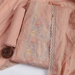Meena Bazaar Floral Embroidered Sequinned Unstitched Dress Material-image-38