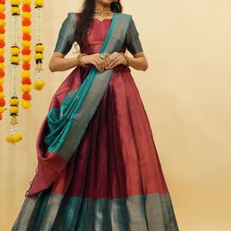 Fabcartz Semi-Stitched Lehenga & Unstitched Blouse With Dupatta-picture-20
