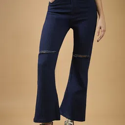 The Roadster Lifestyle Co. Women Bootcut High Rise Stretchable Denim Jeans-image-80