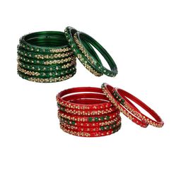 SOMIL Green Alloy Bangle-image-17