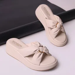 Monrow PU Wedge Sandals-49