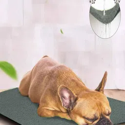 Cortina Grey Rectangular Artificial Grass Floor Mat image 5