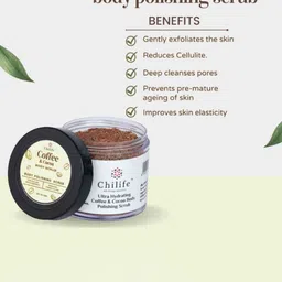 Chilife Ultra Hydrating Coffee & Cocoa Body Polishing Scrub-100g image 5