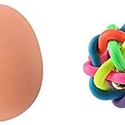 Dog Bouncing Egg Chew Toy and Interactive Rainbow Ball Puppy Teething Toy Cotton Chew Toy, Ball For Dog & Cat-image-53